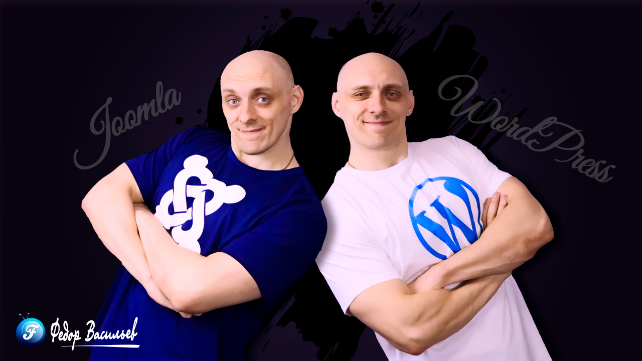 Купил футболки с логотипами Joomla и WordPress